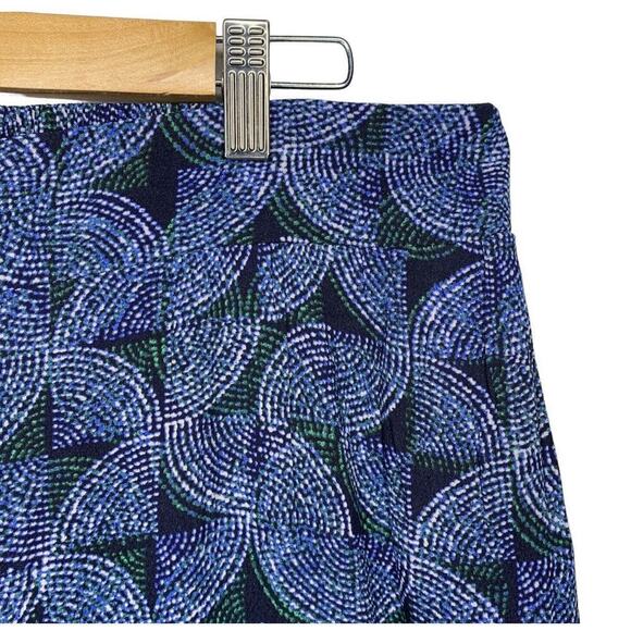 Evereve Laurena Geo Pattern Wide Leg Pull On Pants Womens Size L NWT $88 - Picture 6 of 10